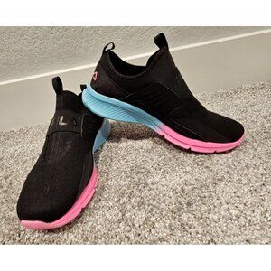 Fila Accolade EVO 2 Woman Size 10 Black Canvas Slip On Athletic Running Shoes